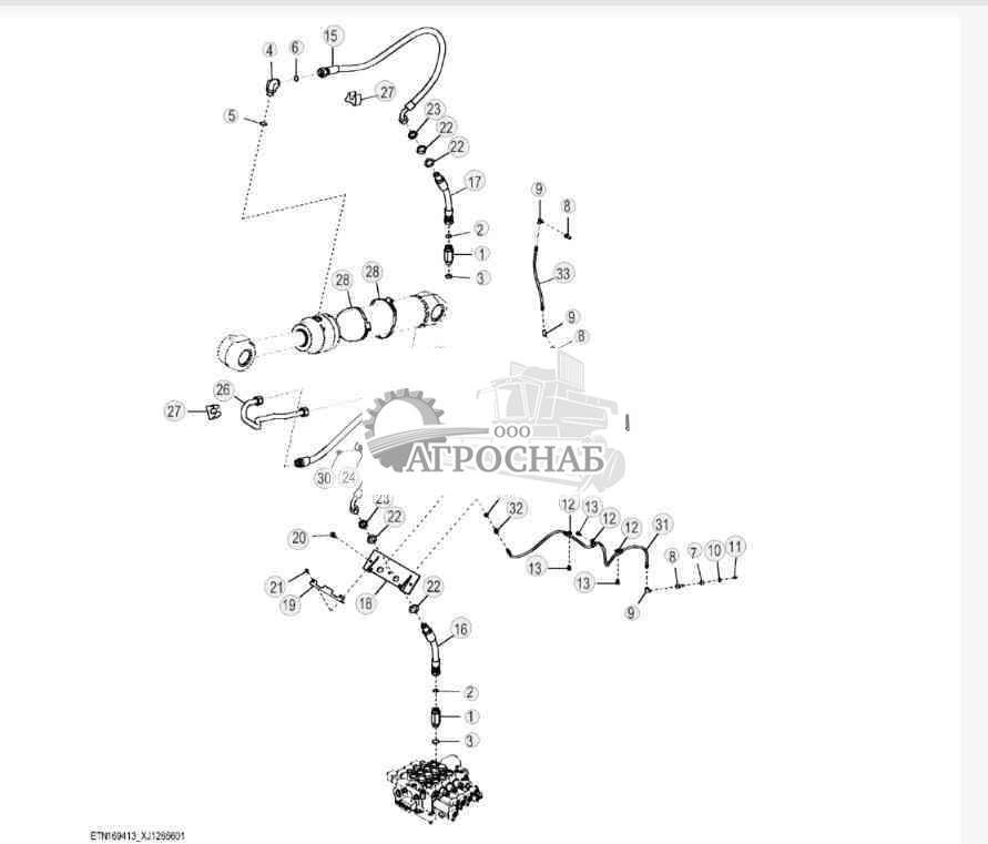 Four Function Hydraulic Lines, Standard Z-Bar (3 of 3) 